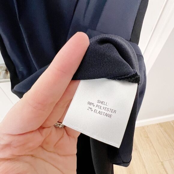 Argent Sheath Midi Dress Size 2 Navy Blue and Black - Picture 6 of 8